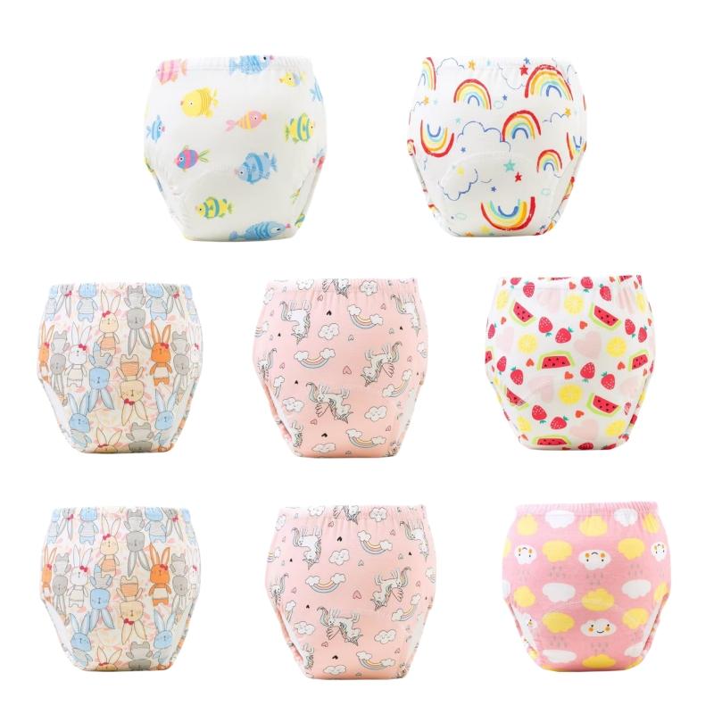 8 Stück/Los Baby Baumwolle Trainingshosen Slips Stoffwindeln Wiederverwendbare Kleinkindwindeln Windel Baby Unterwäsche