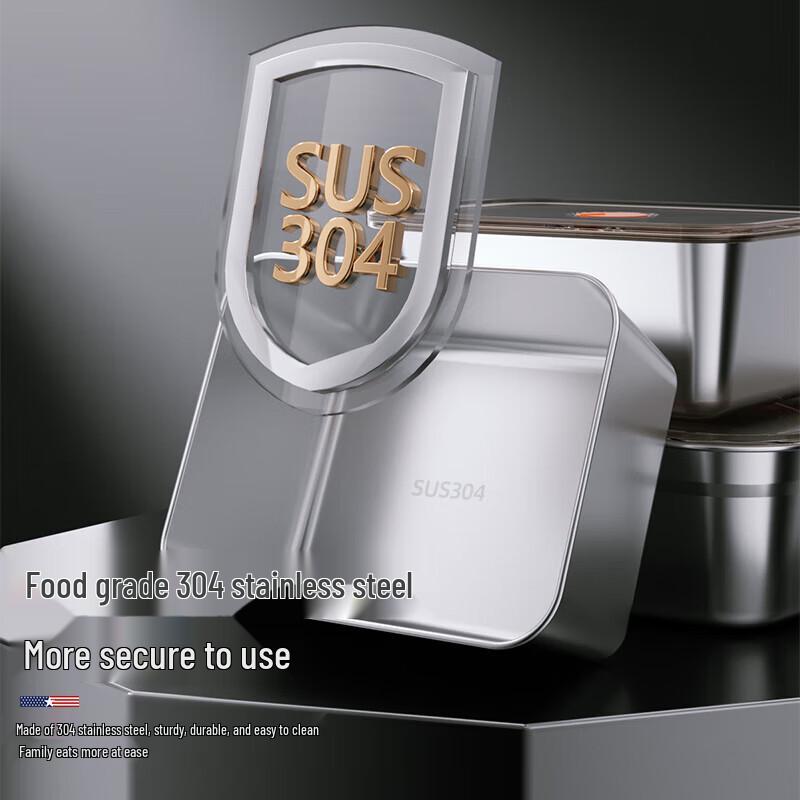 Macaiiroos 3-Piece Stainless Steel Food Storage Container Set