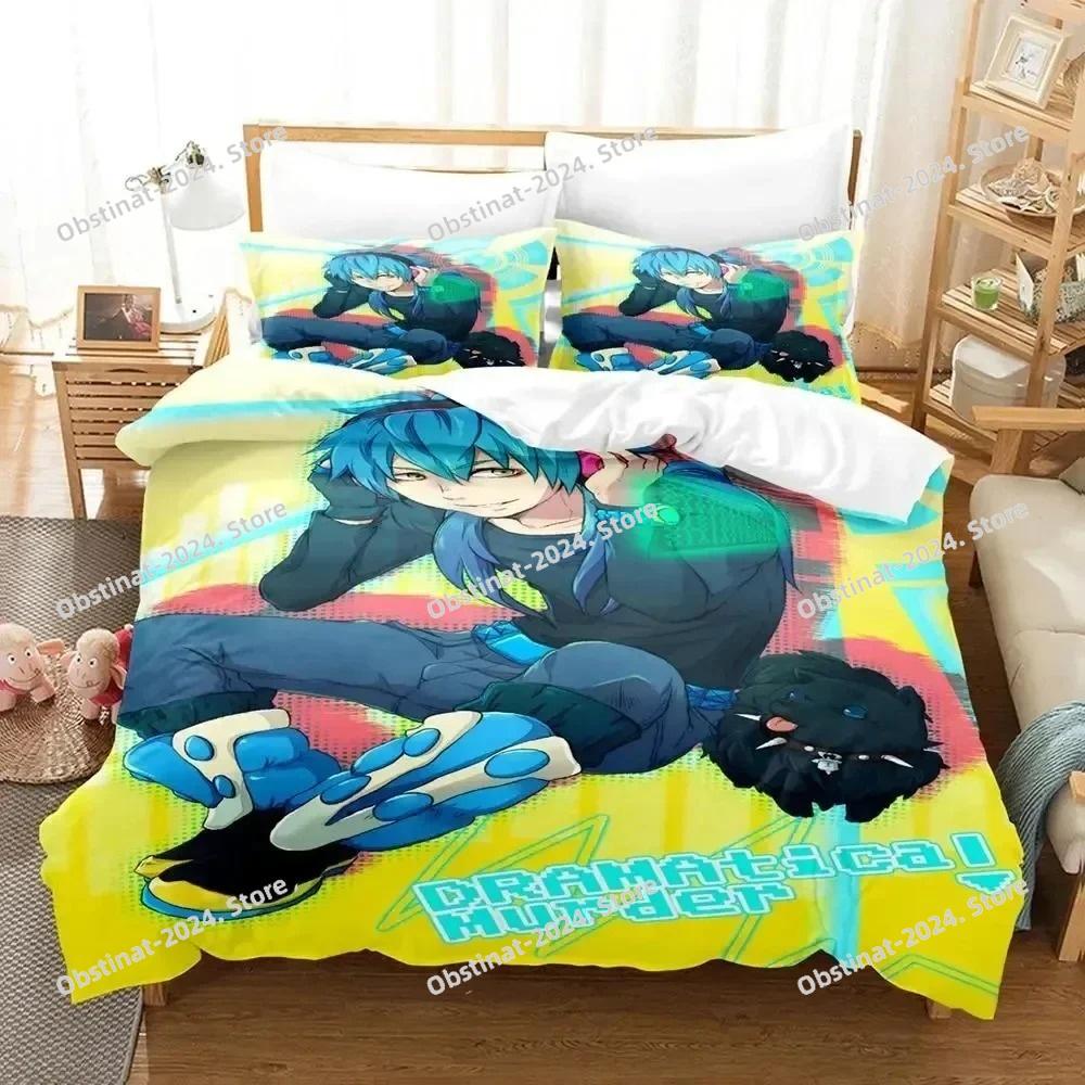 Anime DRAMAtical Murder Game Bedding Set Printed Bed Set Duvet Cover Sheet Pillowcase Bed Soft Quilt Cover Full Queen King Size
