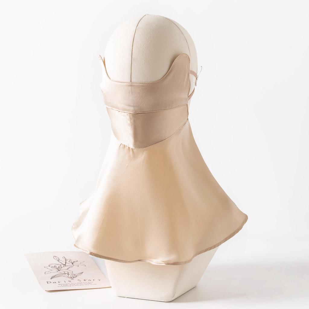Summer Silk Anti-UV Women's Lightweight Face Mask: Eye Protection & Large Mulberry Silk Driving Cover