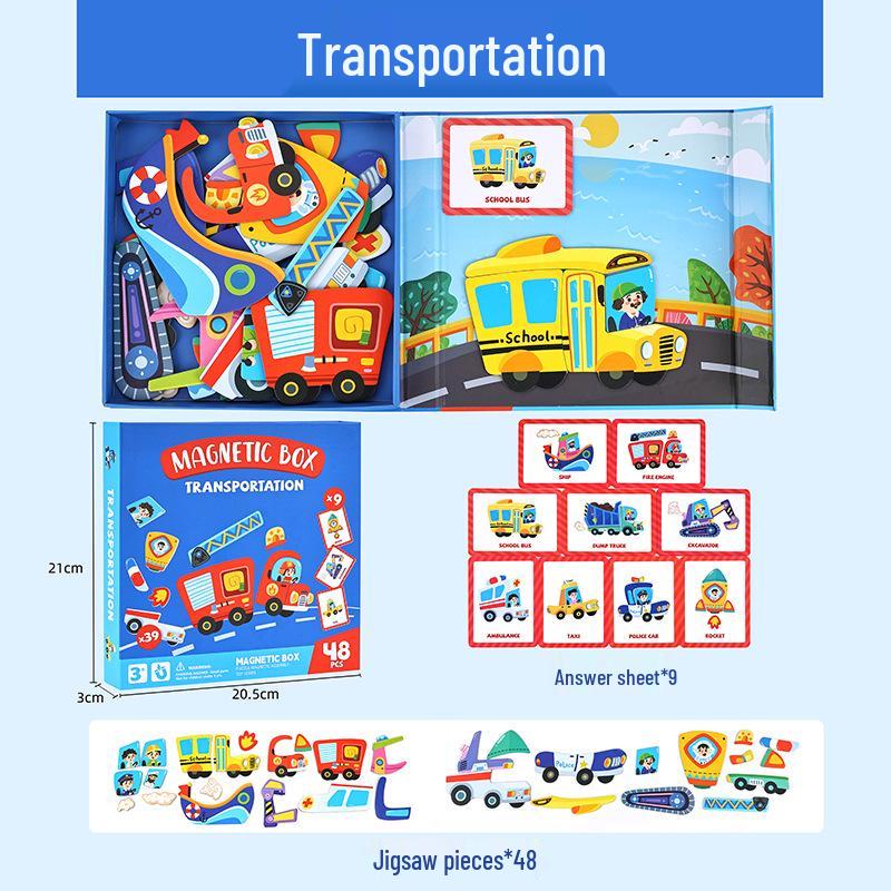 DIY Magnetic Dress-Up Toy: Character Face and Outfit Puzzle for Kids Ages 3-6