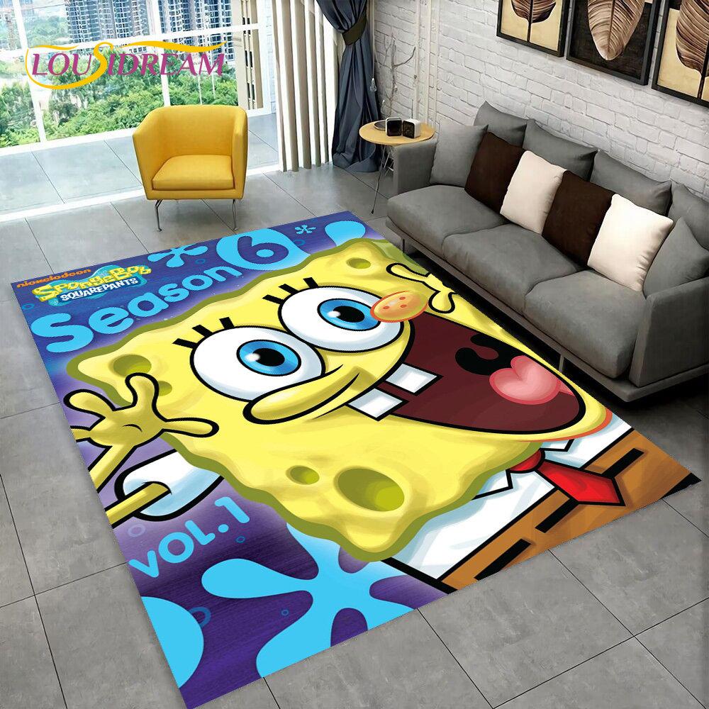 Cartoon S-SpongeBob Area Rug,Carpet Rug for Home Living Room Children Bedroom Sofa Doormat Decor,kids Play Non-slip Floor Mat