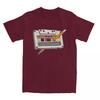 Cinta de Cassette de los 80 Lápiz Retro de los 80 Camiseta para Hombre Algodón Puro Camiseta Vintage Cuello Redondo Camisetas Manga Corta Ropa Talla Grande