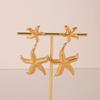 Fashion Starfish Drop Earrings for Women Girls Star Shaped Dangle Statement Earrings Summers Holiday Beach Jewelry Gift