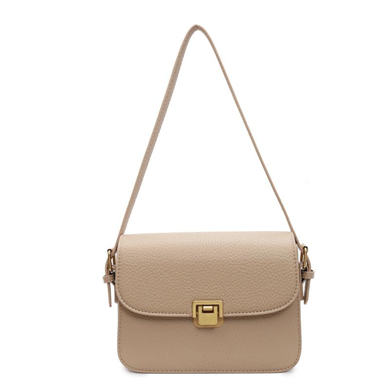 Spring and Summer New Textured Women's Bags Women's Trendy Versatile Simple Messenger Bags Retro Foreign Messenger Small Square Bags