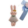 Cute Floral Cloth Animal Keychain Ins Style Lion Bear Rabbit Sheep Fabric Doll Pendant Cute Backpack Decor Daily Gift Accessory