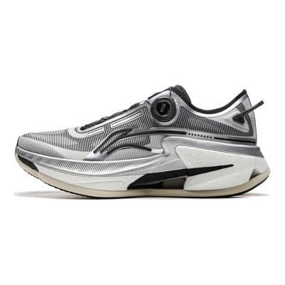 Li Ning Fierce Steed 8 Pro Modetrend Rutschfest Abriebfest Low-Top Lässige Laufschuhe Herren Sneaker Grau Schwarz Weiß ARZU005-4
