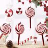 Xmas Tree Candy Decor PVC Material Classical Hanging Candy Ornaments for Holiday Party 5 Candies