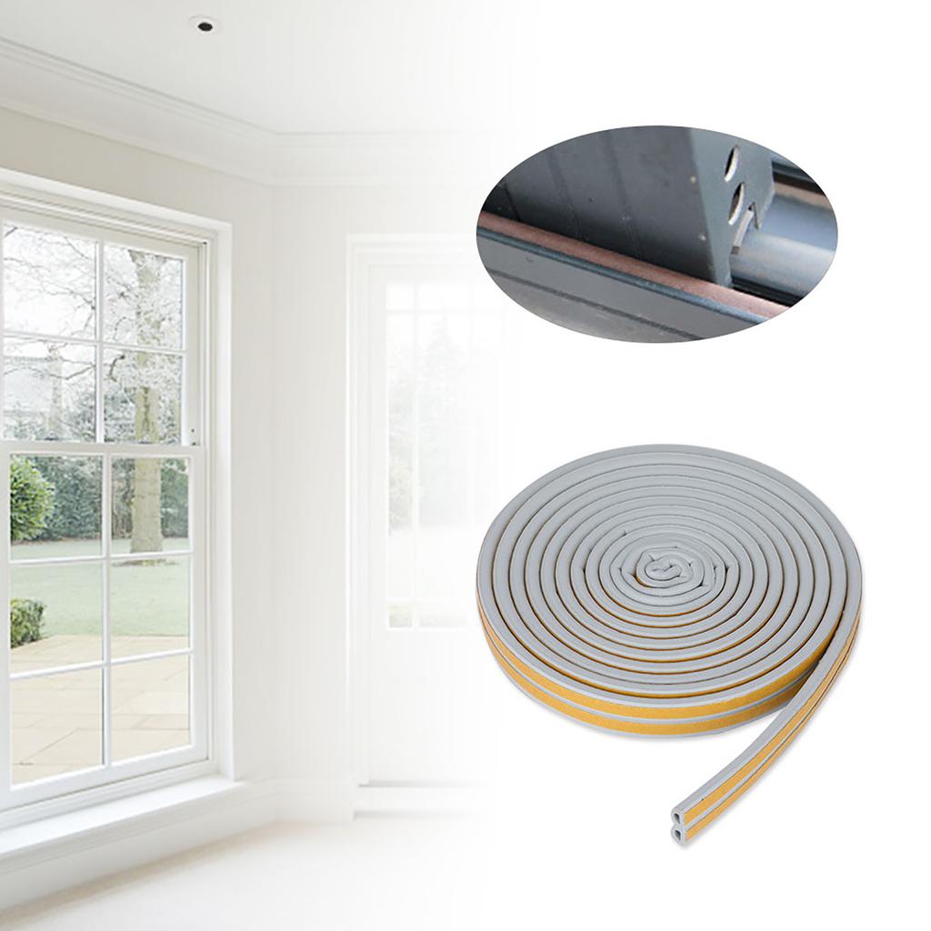 5 Meter 9*6mm Selbstklebendes Türfenster Schalldämmung Dichtungsstreifen Gummi   (Braun)