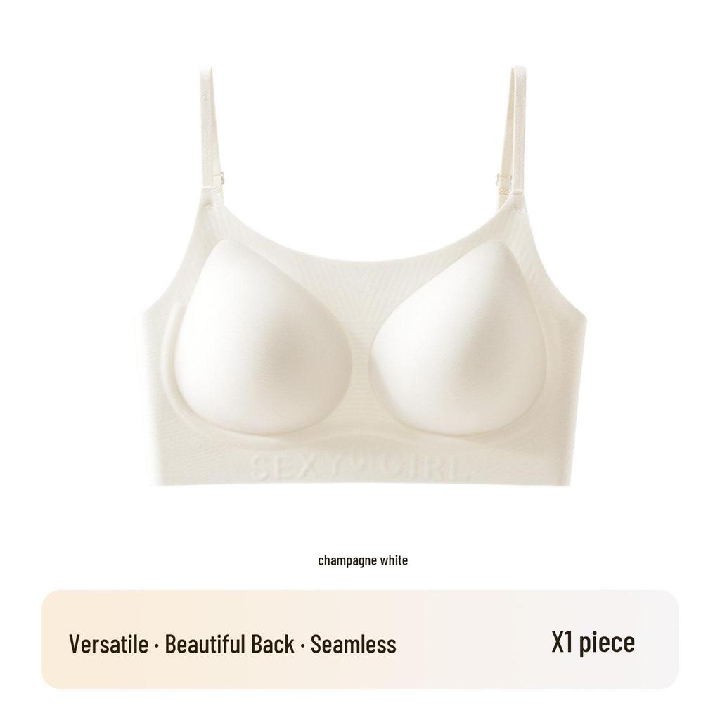 Seamless Invisible Bra: Skin Tone Thin Strap Vest for Small-Chested Women