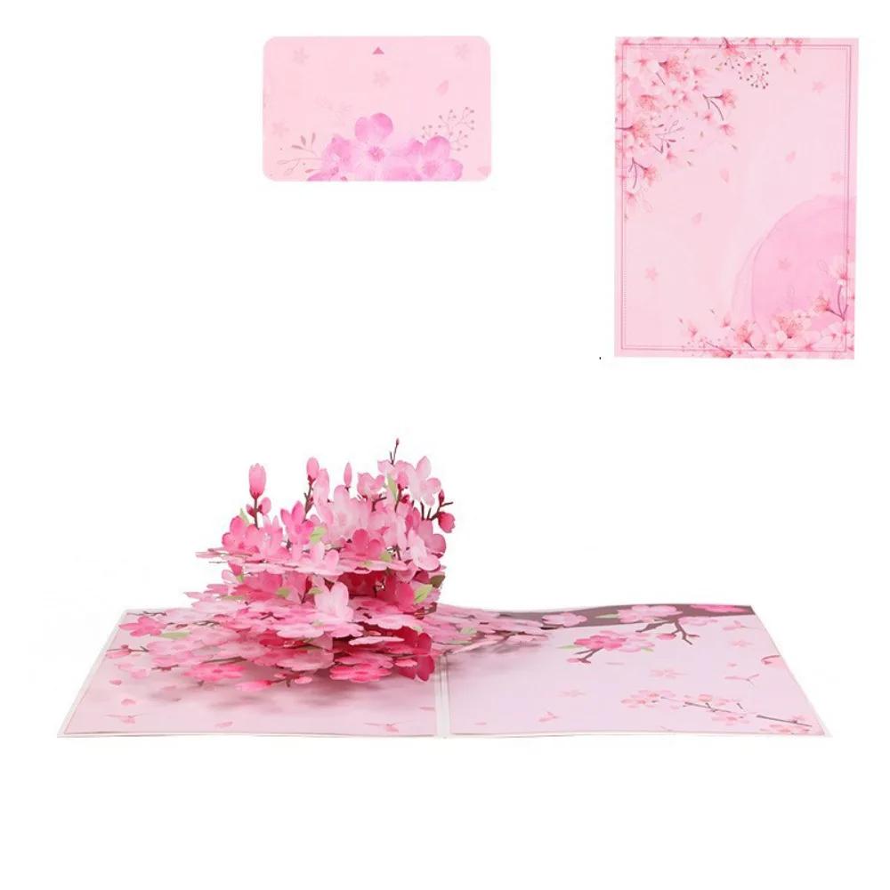 Creative Paper 3D Pop Up Card 3D Design Romantic Style Love Postcard Greeting Card Mothers Day