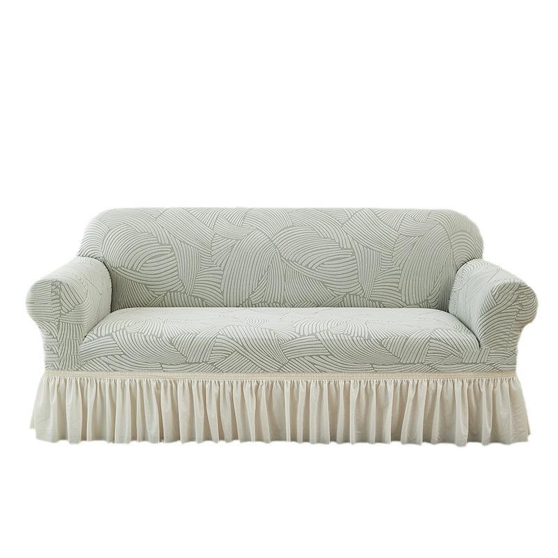 Elastic Jacquard Skirt Sofa Cover, All-Inclusive Universal Cover, All-Season Universal Sofa Cover, Anti-Cat Scratch Cover