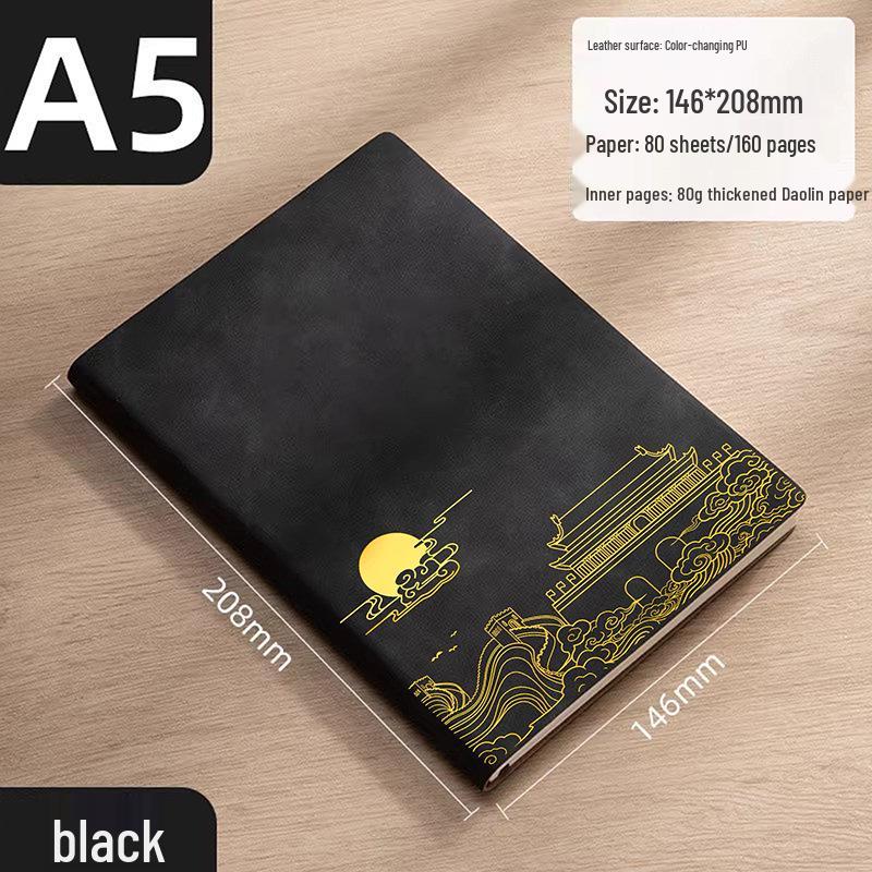 A5 Lambskin Business Notebook Gift Set with Custom Logo Option