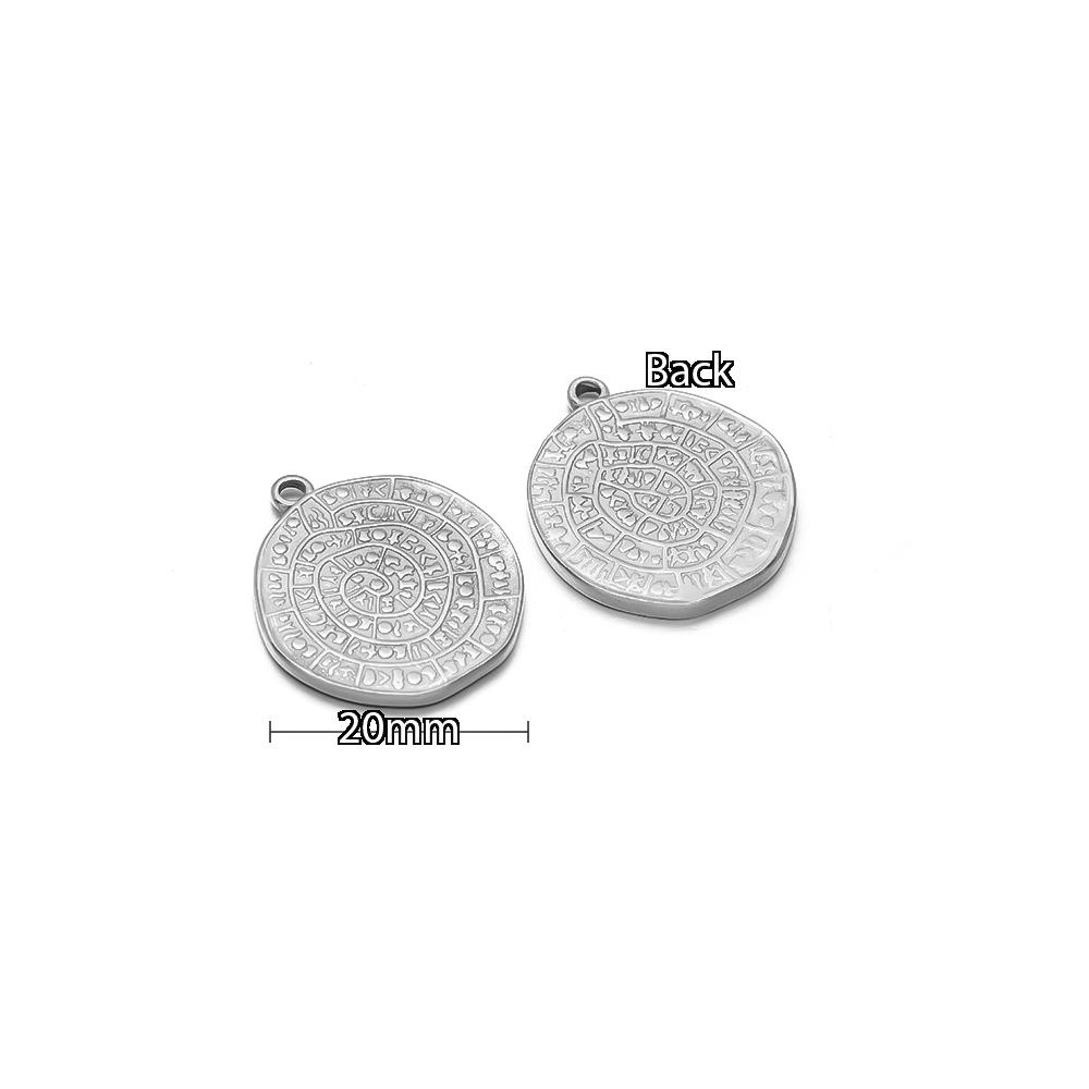 

5pcs Stainless Steel Religion Ancient Scriptures Charms Tag for DIY Earrings Findings Necklace Component Jewelry Making Supplies