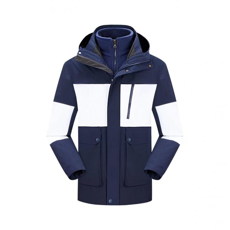 Men Women 3-in-1 Waterproof Windproof Hiking Jacket With Removable Fleece Liner Winter Outdoor Camping Skiing