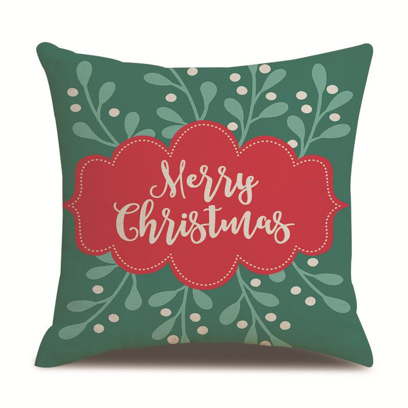 Christmas Creative Single-sided Pillowcase Living Room Linen Car Pillowcase Sofa Pillowcase Bedside Cushion Cover