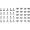 Zyyini Greenhouse Repair Parts, 20 Sets of 304 Stainless Steel Quick Assembly Screws, Nuts Screws Assortment Set, for Greenhouse