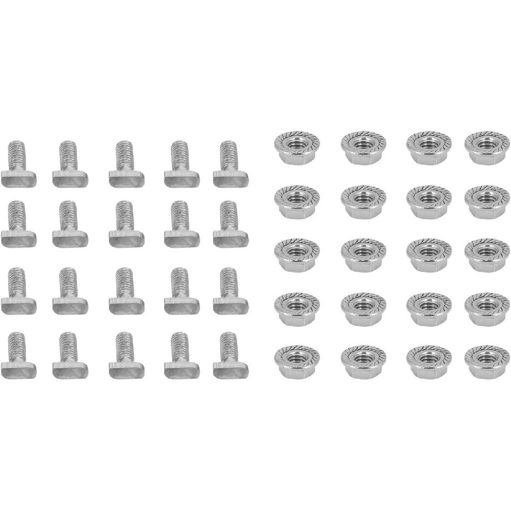 Zyyini Greenhouse Repair Parts, 20 Sets of 304 Stainless Steel Quick Assembly Screws, Nuts Screws Assortment Set, for Greenhouse