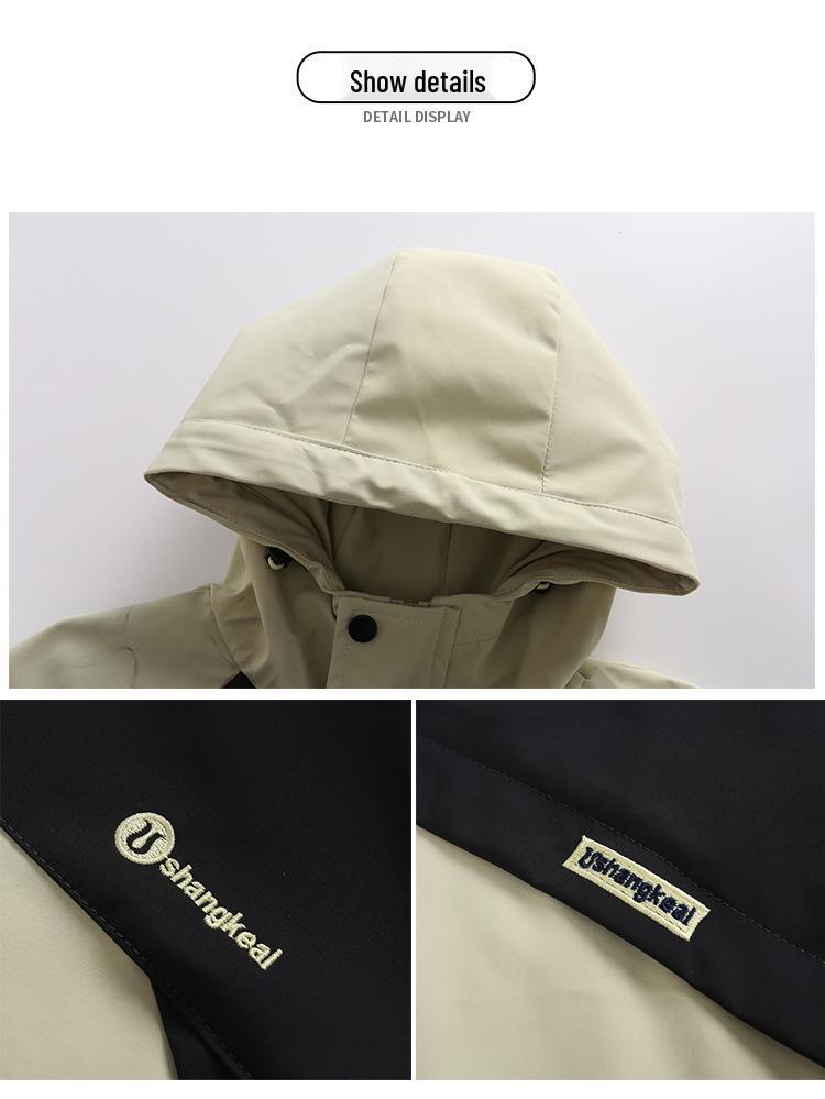 Girls' 3-in-1 Windbreaker Jacket: Autumn/Winter 2025, Large Child, Waterproof Outdoor Clothing