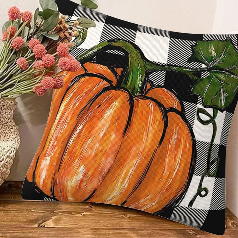Decorations Throw Pillowcases Decorative Fall Pillowcases Set Of 4 Home Pumpkins Decor For Yard Garden Offices Home Cars Patio