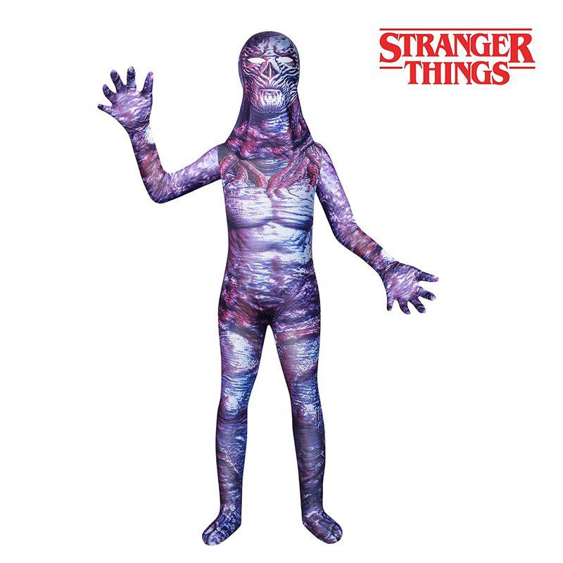 Stranger Things Halloween Kinder Cosplay Kostüm Einteiler Set Perfekt für Maskeraden und Themenpartys