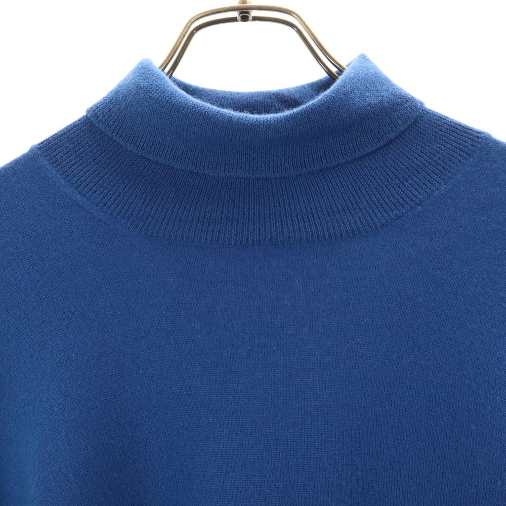 GRAN SASSO Made In Italy Long Sleeve Turtleneck Knit 52 Blue Sweater Men's Used
