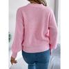 GMXIA Autumn and Winter Casual Valentine's Day Color-blocking Heart LOVE Long-sleeved Pullover Sweater Women's Wear