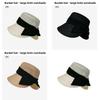 Wide Brim Cotton Linen Fisherman Hat With Bow Decoration For Summer And Spring Outings