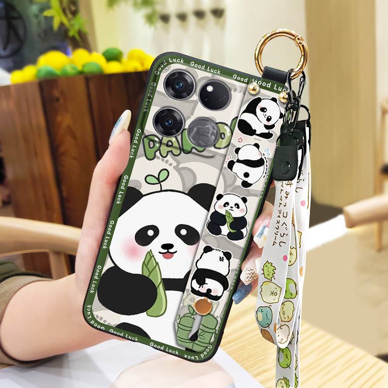 Cute Shockproof Phone Case For OnePlus/1+Ace 5G Racing Edition Cartoon Panda Protective Back Cover Kickstand Anti-knock