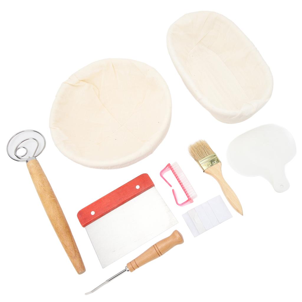 10.2in Round Dough Rising Proofing Basket Stainless Steel 8.7in Oval Cane Sourdough Basket