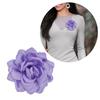 Stylish Big Flower Brooch Pin Handmade Lapel Pin Jewelry Beautiful Fabric Flower Brooch Pin for Women's Attire