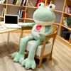 35cm-100cm Crown Frog Long Legs Plush Toy Soft Stuffed Cartoon Animal Frog Doll Baby Toys Kids Girls Birthday Gifts