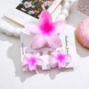 3Pcs/Set Sweet Flower Colroful Gradient Hair Claws Ponytail Cip Clamp Barrettes Hairpins For Women Girl Beach Hair Accessories
