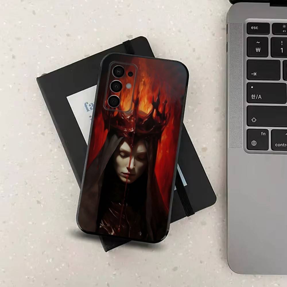 Gothic Art Witch Case For Samsung Galaxy A73,52,71,53,32,72,41,J7,22,Note,31,8,9,Soft Black Silicone Cover