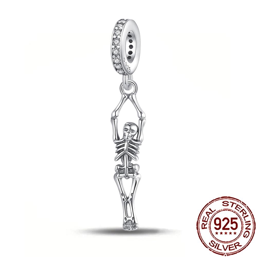 Gothic Charms Copper Halloween Nightmare Skull Skeleton Voodoo Doll Beads Fit Bracelet Necklace Diy Jewelry