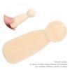 Set of 10 75mm Wooden Peg Dolls, Solid Color Family Figures (75mm Girls)