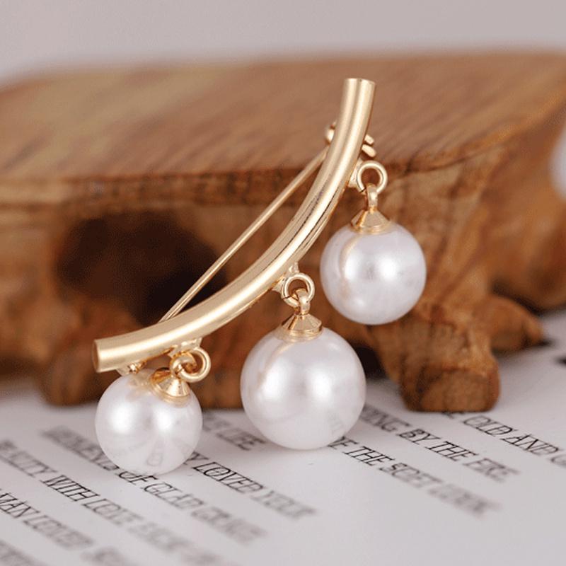 Simple Imitation Pearl Brooch Women's Accessories