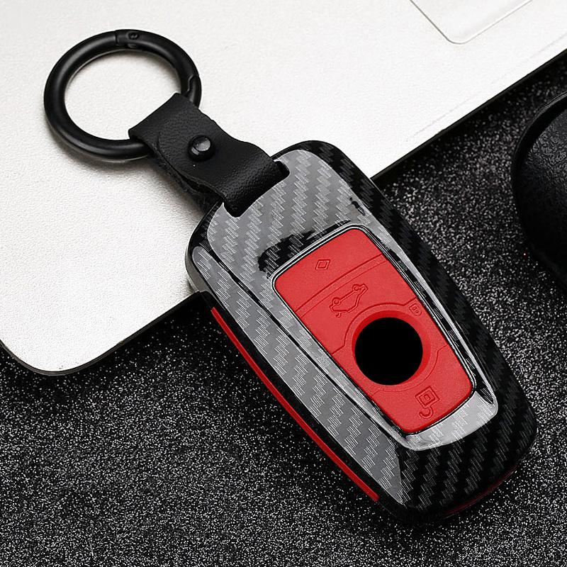Carbon Fiber Car Key Fob Case Skin Cover For Bmw 3 4 5 Series 320I 530I 550I F20 F21 F30 F31 F25 F01 F02 Car Key Case