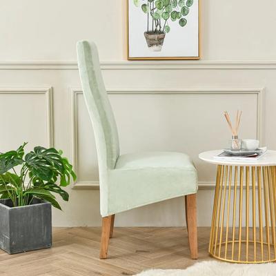 Velvet Fabric Chair Cover XL Large Size Soft Warm High Back Chair Cover for Home Dining Room Wedding Hotel Banquet Spandex