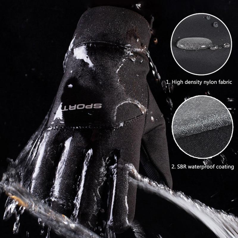 Winter Fishing Men's Gloves Women Cycling Warm Anti-Slip Gloves for Fishing Sports Touch Screen Two Fingers Cut Outdoor Angling