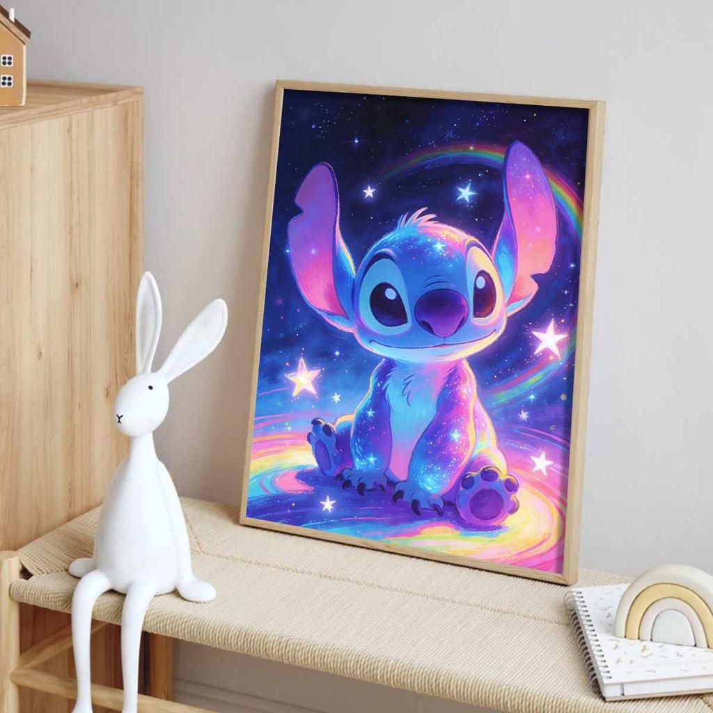 Disney 5D DIY All Diamond Art Painting Kit Galactic Stitch Home Decor Gift Unique CraftSparkly