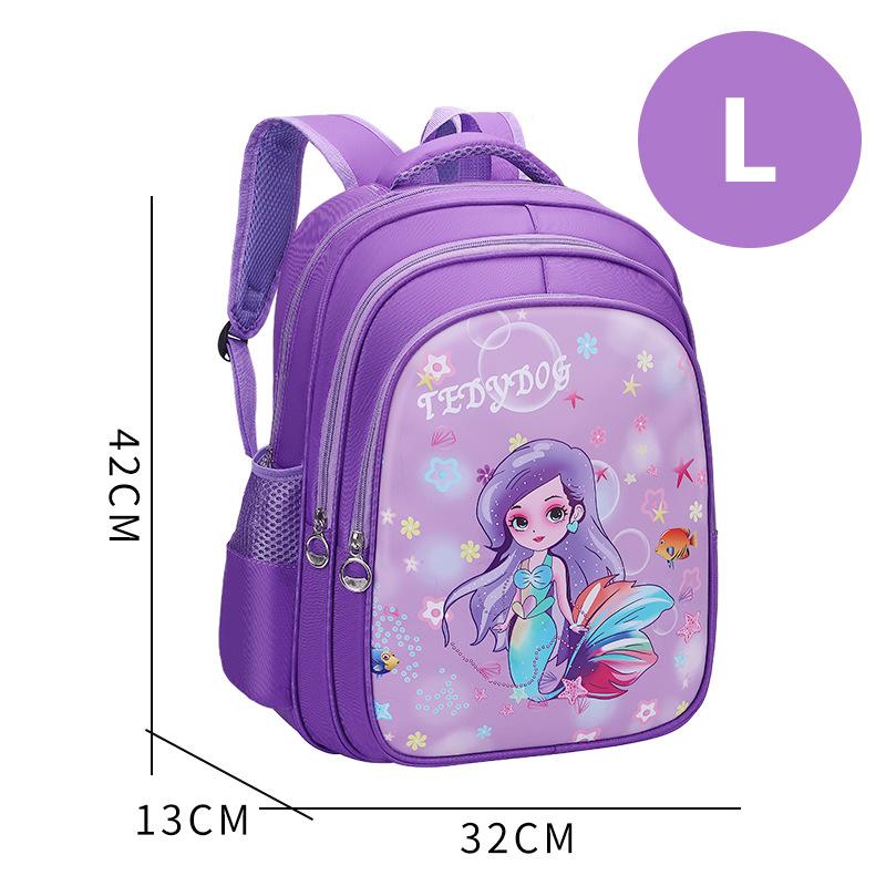 

Милая мультяшная русалка для защиты позвоночника, легкая школьная сумка для девочек, для детского сада, подростков, детей, школьный рюкзак для начальной школы, подростков, рюкзаки L