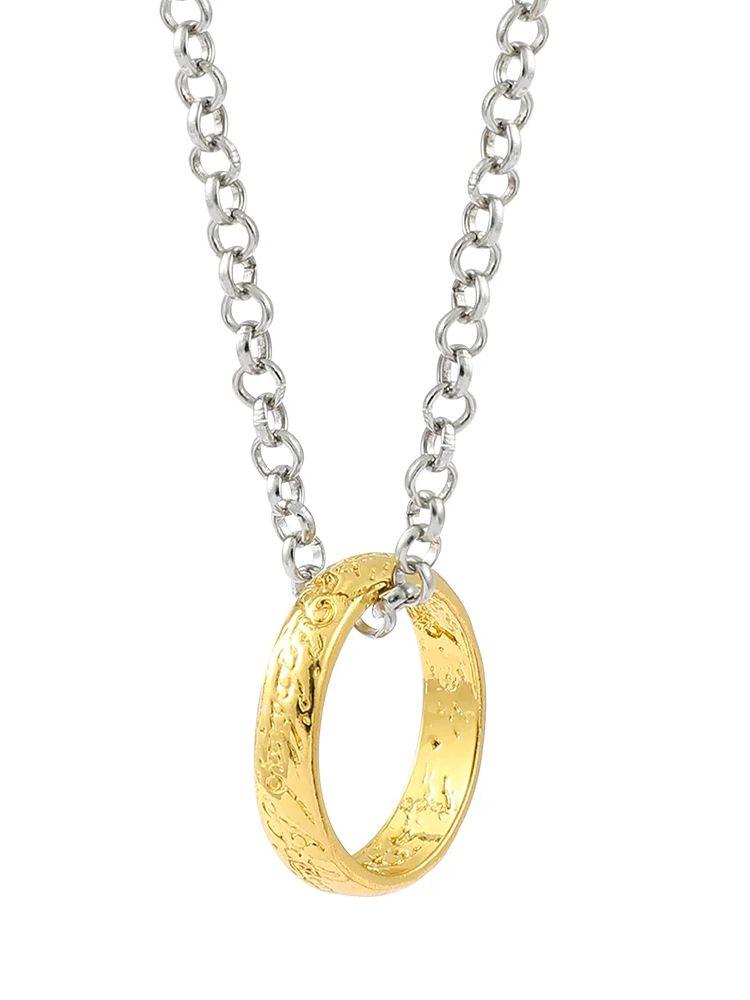 Outfit Cosplay Lord Rings Fashion Costume Gandalf Ring Necklace Simple Style Ring Pendant Chain