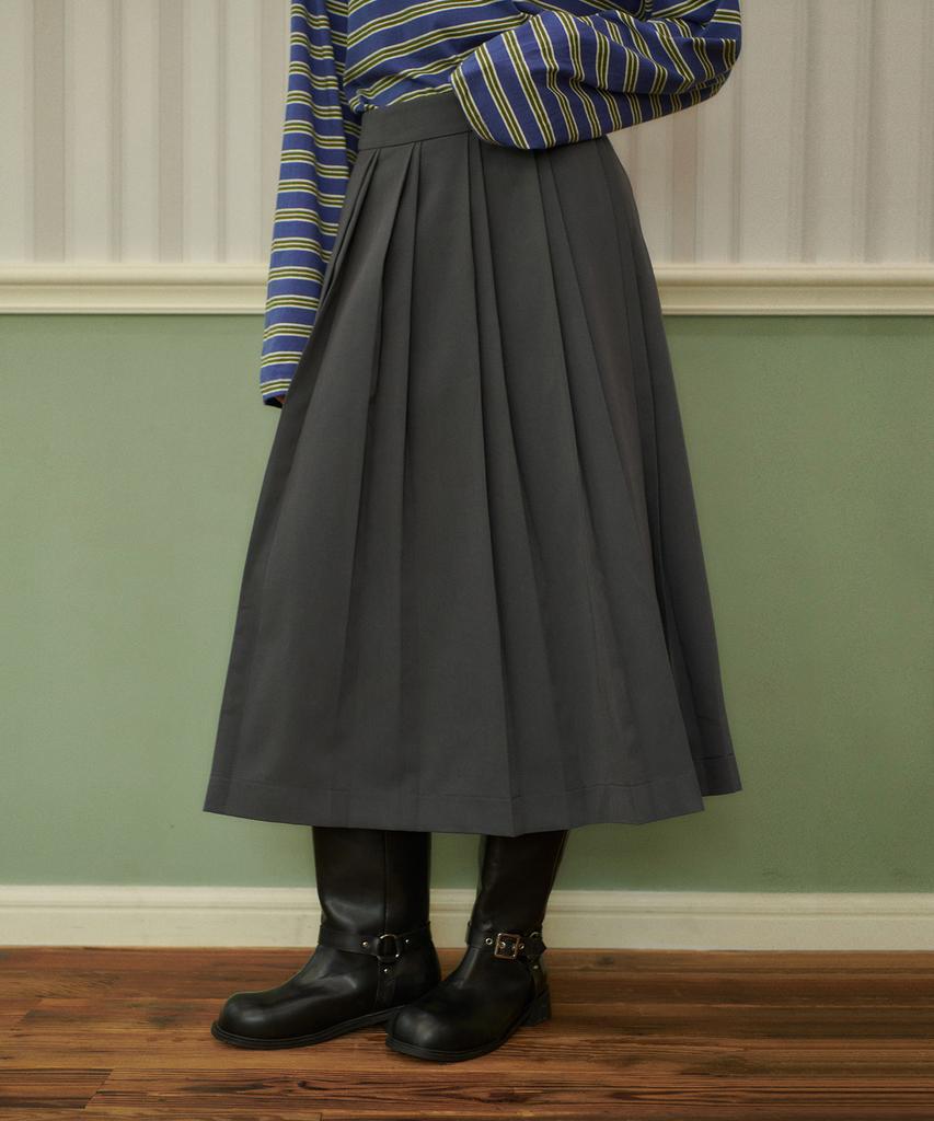 PANDORAFIT Zunny Modern Pleats Long Skirt
