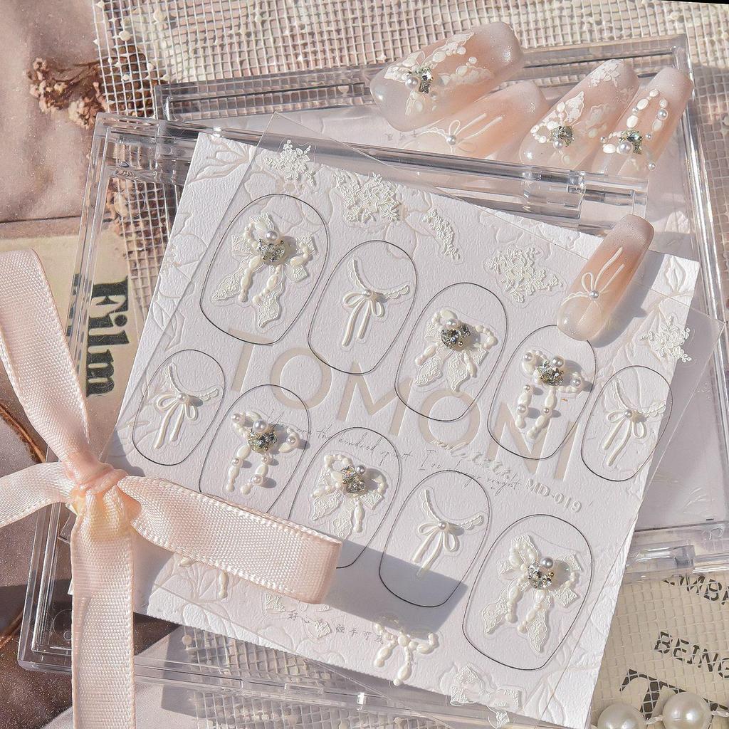 Tomoni Sparkly Bow Nail Art Rhinestone Mosaic Ornaments