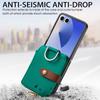 For Samsung Galaxy Z Flip7 5G Case Zipper Pocket Leather + PC Phone Cover with Ring Holder