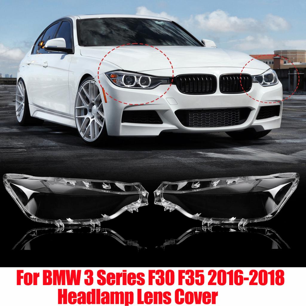 Abajur din sticlă pentru faruri de mașină, pereche de faruri cu LED, capac de lentile de lampă pentru Bmw F30 F31 Seria 3 2016 2017 2018 19 Capac faruri