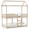 VidaXL Bunk Bed with Roof 90x190 Cm Solid Pine Wood, Bed, Bed Frame, Loft Bed, Bedroom Furniture, Slatted Base, 3282127