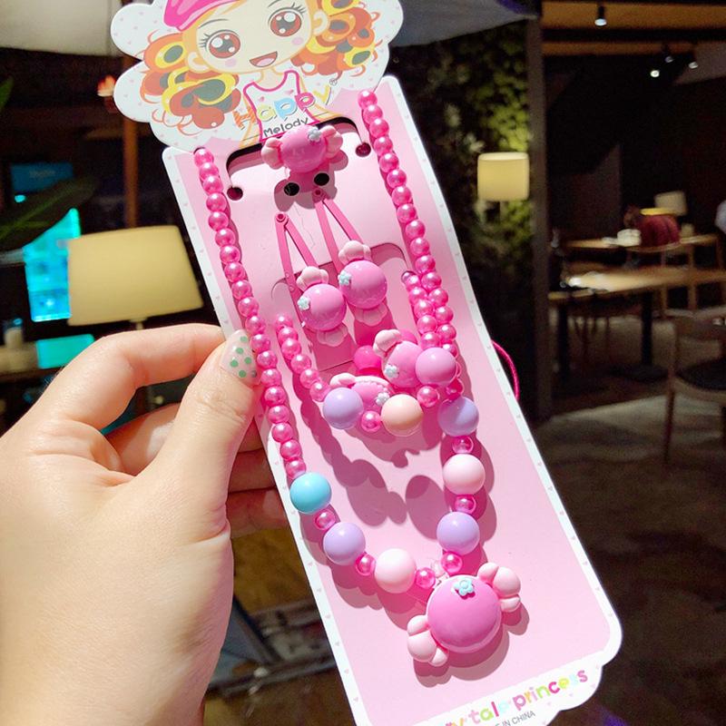 Coffret Cadeau Bijoux de Princesse pour Filles: Collier, Bracelet, Bague, Pince et Attache Cheveux