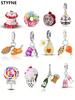 Charms Plata Copper Colors Fruit Dessert Cherry Cake Beads Charm Pendant For Original Bracelet For Women Diy Jewelry Love Gift